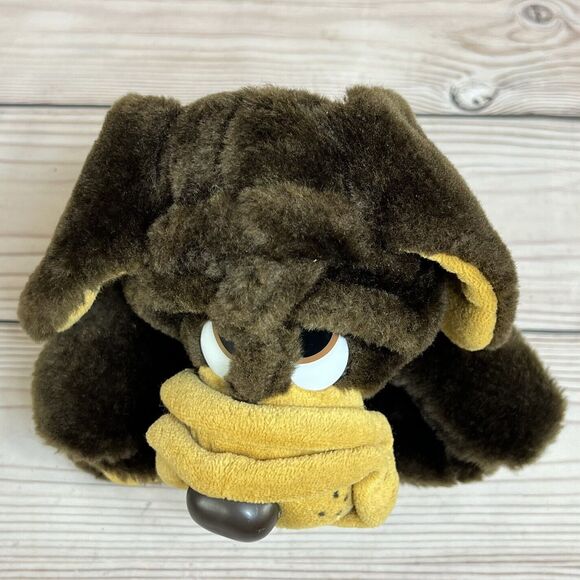 VTG Hound Puppy Dog Plush Brown 8” Stuffed Animal Sad Eyes 70s MTY International - Picture 6 of 12